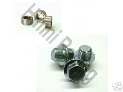 Stainless Steel O2 Sensor Bung Fitting & Plug Set: 18mm - Click Image to Close